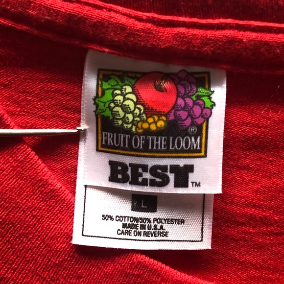 Vintage single stitch Xmas Fruit of the Loom blank - Picture 3 of 4